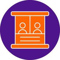 Ticket Box Line Filled Circle Icon vector
