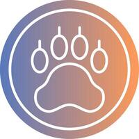 Pawprint Gradient Icon vector