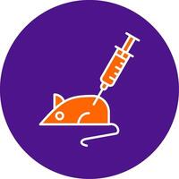 Animal Testing Line Filled Circle Icon vector