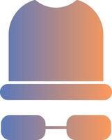 White Hat Gradient Icon vector