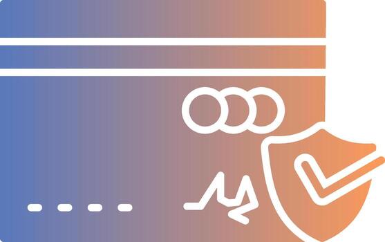 Secure Payment Gradient Icon vector