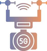 Smart Drone Gradient Icon vector
