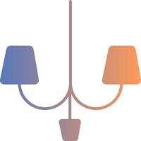 icono de gradiente de lámpara vector