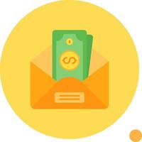 Envelope Long Circle Icon vector