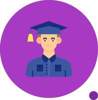 Student Long Circle Icon vector