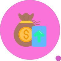 Profits Long Circle Icon vector