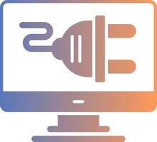 Plug Gradient Icon vector