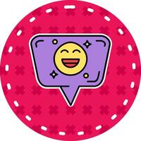 Emoji Line Filled Sticker Icon vector