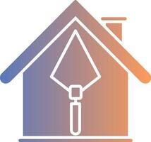 House Construction Gradient Icon vector