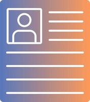 Curriculum Gradient Icon vector