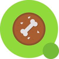 Fossil Long Circle Icon vector