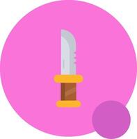 Dagger Long Circle Icon vector