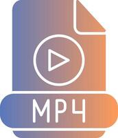 Mp4 Gradient Icon vector