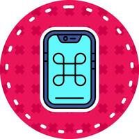 Command Line Filled Sticker Icon vector