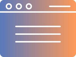 Browser Gradient Icon vector