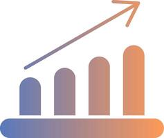 Graph Bar Gradient Icon vector