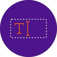 Text Box Line Filled Circle Icon vector