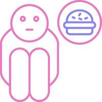 Beggar Linear Two Colour Icon vector