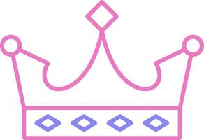 King Linear Two Colour Icon vector