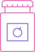 Jam Jar Linear Two Colour Icon vector