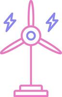 Eolic Turbine Linear Two Colour Icon vector