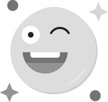 Wink Grey scale Icon vector