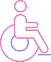 Disabled Linear Two Colour Icon vector