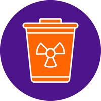 Toxic Waste Line Filled Circle Icon vector