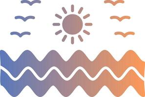 Sea Water Gradient Icon vector