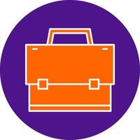 Suitcase Line Filled Circle Icon vector