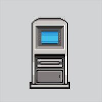 Pixel art illustration ATM. Pixelated teller machine. Automatic Teller Machine pixelated for the pixel art game and icon for website and video game. old school retro. vector