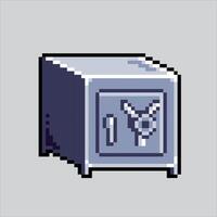 Pixel art illustration Safety Box. Pixelated Deposit box. Safe Deposits Box pixelated for the pixel art game and icon for website and video game. old school retro. vector