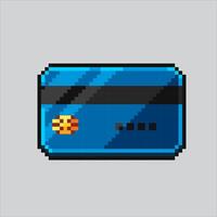 Pixel art illustration Credit Cards. Pixelated Credit Cards. Bank Credit Cards. pixelated for the pixel art game and icon for website and video game. old school retro. vector