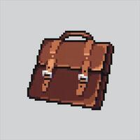 Pixel art illustration Briefcase. Pixelated formal briefcase. Formal Briefcase pixelated for the pixel art game and icon for website and video game. old school retro. vector