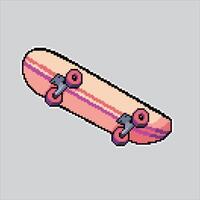 píxel Arte ilustración patineta. pixelado patineta. parque patineta. pixelado para el píxel Arte juego y icono para sitio web y vídeo juego. antiguo colegio retro vector