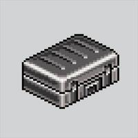 Pixel art illustration Briefcase. Pixelated formal briefcase. Formal Briefcase pixelated for the pixel art game and icon for website and video game. old school retro. vector