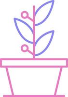 plantas lineal dos color icono vector