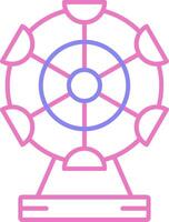 Ferris Wheel Linear Two Colour Icon vector