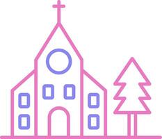 Church Linear Two Colour Icon vector