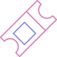 Ticket Linear Two Colour Icon vector