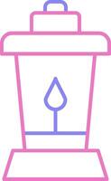 Lantern Linear Two Colour Icon vector