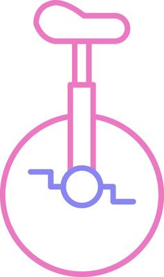 Monocycle Linear Two Colour Icon