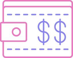 Wallet Linear Two Colour Icon vector