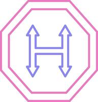 Junction Linear Two Colour Icon vector