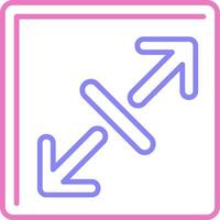 Expand Linear Two Colour Icon vector
