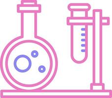 laboratorio lineal dos color icono vector