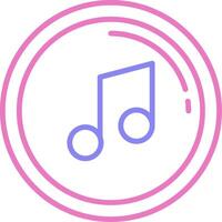 Music Note Linear Two Colour Icon vector