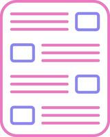 List Linear Two Colour Icon vector