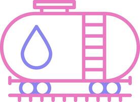 Oil Tank Linear Two Colour Icon vector