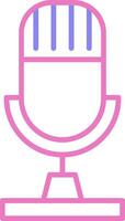 Microphone Linear Two Colour Icon vector